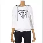 guess femmes veste mode 2012-2019U hoodie marque verbale blanc